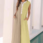 Women's Casual Wide-Leg Color Block Jumpsuit