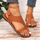 Women's Fashion Casual Toe Ring Flat Sandals