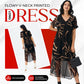 🔥Last Day Special Sale 60% OFF!!💝✨Flowy V-Neck Printed Long Dress, Lightweight, Comfy,Breathable, Wrinkle-Resistant,Flattering For All Body Types.👗