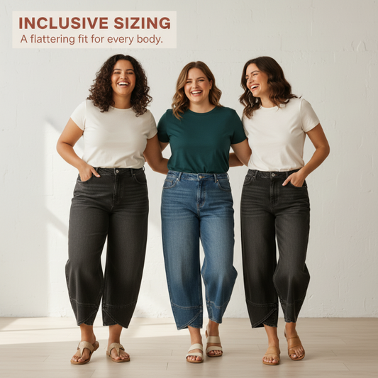 🔥Limited-time offer 50% off🎁Women's Casual Wide-Leg Cropped Jeans