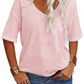 🌸LAST DAY SPECIAL PRICE: ￡9.99!!🌸Women's Casual V-Neck Short Sleeve T-Shirt