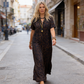 👗New arrival 40% OFF!🥰Women's V-Neck Leopard Print Maxi Dress