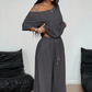 🎁2026 New Arrivals 50% OFF💥Women's Off-Shoulder Top & Pants 2-Piece Set – Asymmetrical, Wide-Leg, Soft Fabric ✨