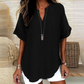 💥Last Day Special Sale 50% OFF💝✨Fashion Loose Solid Color Short Sleeve Blouse