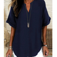 💥Last Day Special Sale 50% OFF💝✨Fashion Loose Solid Color Short Sleeve Blouse