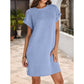 Summer Cool Deal: 49% OFF!!🎀Women's Relaxed Roll Sleeve Pocket Dress