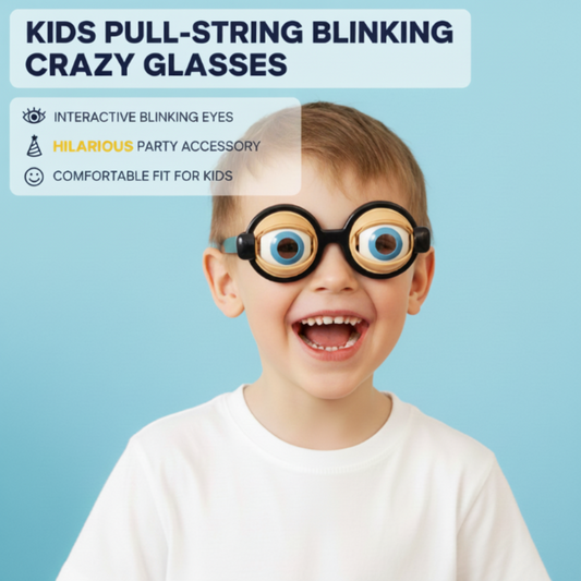 ⏳Time-Limited Special⏰Kids Pull-String Blinking Crazy Glasses