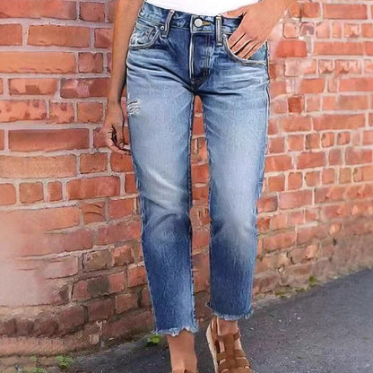 👖 50% OFF NOW! 🌿Women's Fashionable Slim-Fit Distressed Jeans