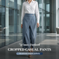 🔥2026 New Arrival ＆ Hot Sale🔥 Women's Patchwork Cropped Casual Trousers 🌸