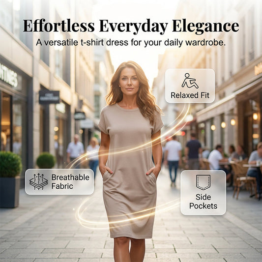 🎉2026 Hot Sale 49% OFF💃🌿Women's Casual Short Sleeve T-Shirt Dress