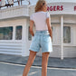 👖 50% OFF NOW!🌞Women's Classy Mid-Rise Tassel Hem Baggy Denim Short– Breathable, Versatile & a Perfect Summer Wardrobe Essential 👚✨