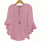 👚LAST DAY SALE: Only £13.99! 🔥🔥Women's Casual V-Neck Ruffled Top