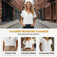 🎁2026 New Arrivals 50% OFF💥Women's V-Neck Button Casual T-Shirt