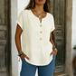 🎁2026 New Arrivals 50% OFF💥Women's V-Neck Button Casual T-Shirt