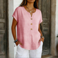 🎁2026 New Arrivals 50% OFF💥Women's V-Neck Button Casual T-Shirt
