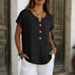 🎁2026 New Arrivals 50% OFF💥Women's V-Neck Button Casual T-Shirt