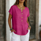 🎁2026 New Arrivals 50% OFF💥Women's V-Neck Button Casual T-Shirt