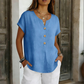 🎁2026 New Arrivals 50% OFF💥Women's V-Neck Button Casual T-Shirt