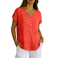 🎁2026 New Arrivals 50% OFF💥Women's V-Neck Button Casual T-Shirt