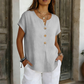 🎁2026 New Arrivals 50% OFF💥Women's V-Neck Button Casual T-Shirt