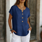 🎁2026 New Arrivals 50% OFF💥Women's V-Neck Button Casual T-Shirt