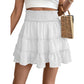 Women’s Elastic High Waist Tiered Ruffle Skort