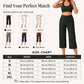 ⏳LAST DAY SALE ONLY￡11.99!!🌸Women's High-Waisted Wide Leg Cropped Capri Pants Pocket Yoga Leggings