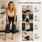 ⏳LAST DAY SALE ONLY￡11.99!!🌸Women's High-Waisted Wide Leg Cropped Capri Pants Pocket Yoga Leggings