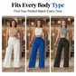 🌿LAST DAY SALE: ONLY ￡19.99!!🌼 Ladies' Solid Wide Leg Trousers — Loose Fit | Side Pockets | Versatile Neutral Colours