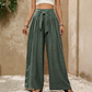 ⏳LAST DAY SALE ONLY￡11.99!!🌸Women's High-Waisted Tie-Front Wide-Leg Pants