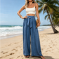 ⏳LAST DAY SALE ONLY￡11.99!!🌸Women's High-Waisted Tie-Front Wide-Leg Pants