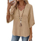 ⏳LAST DAY SALE ONLY ￡13.99!!💕Women's V-Neck Casual Embroidered Top