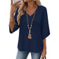 ⏳LAST DAY SALE ONLY ￡13.99!!💕Women's V-Neck Casual Embroidered Top