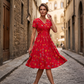 🔥LAST DAY SALE- 49% OFF🎁Women's V-Neck Floral Print Dress with Twist Waist