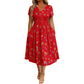 🔥LAST DAY SALE- 49% OFF🎁Women's V-Neck Floral Print Dress with Twist Waist