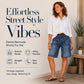 ⌛Limited-time offer-Women's Classic Straight-Leg Denim Crop Pants