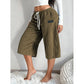 💖LAST DAY SALE 65% OFF💖🎁Women's Ribbed Wide-Leg Drawstring Cropped Pants