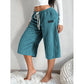 💖LAST DAY SALE 65% OFF💖🎁Women's Ribbed Wide-Leg Drawstring Cropped Pants