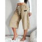 💖LAST DAY SALE 65% OFF💖🎁Women's Ribbed Wide-Leg Drawstring Cropped Pants