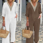 🎁2026 New Arrivals 50% OFF💥Women's V-Neck Top & Wide-Leg Pants