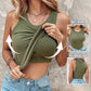 ⏰LAST DAY SPECIAL PRICE: ￡8.99!!🔥Ribbed Stretchy Tank Top with Shelf Bra